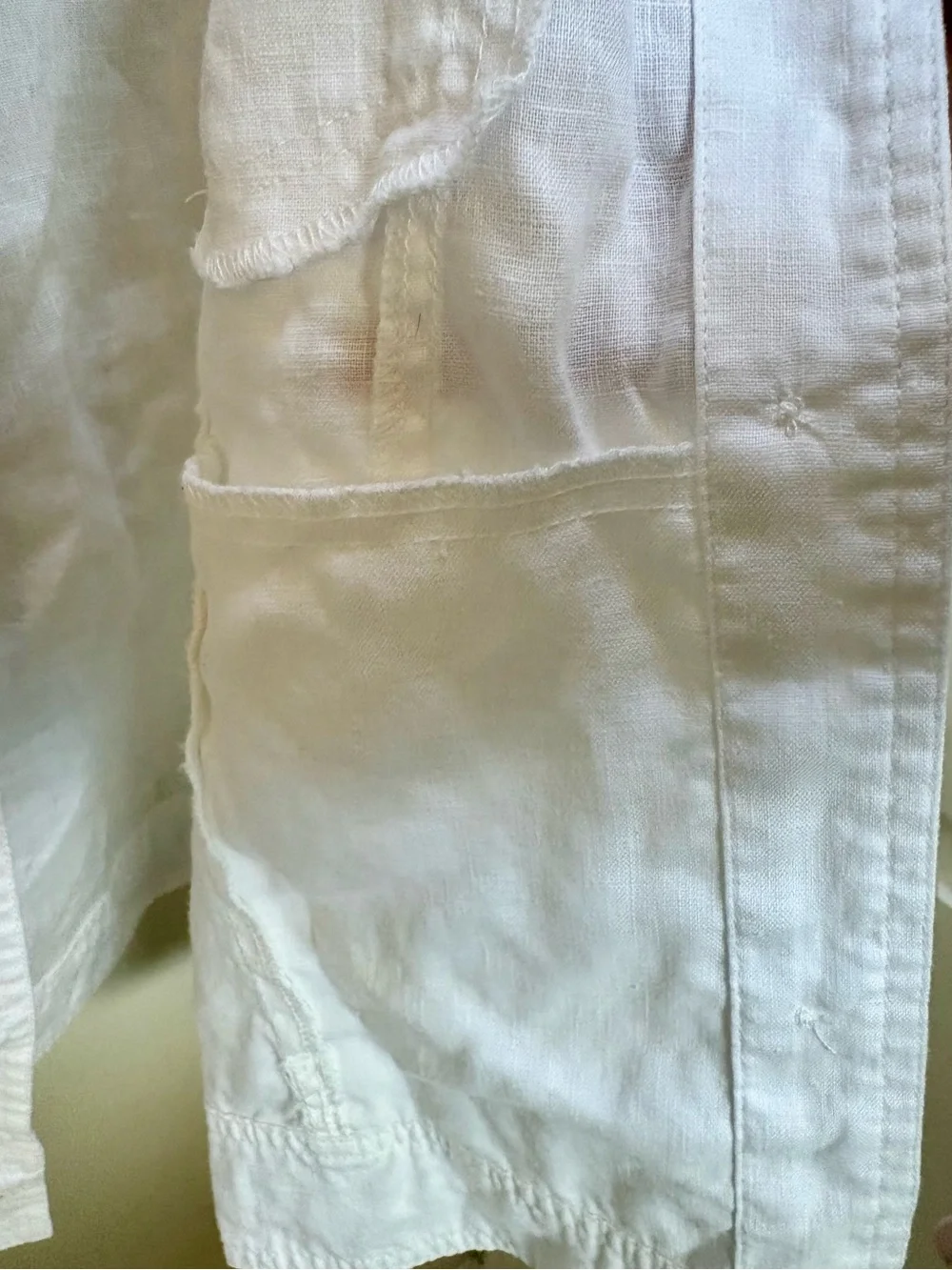 Rare Tommy Bahama White Linen Jacket—Two Palms Finished Edge - Picture 9 of 9